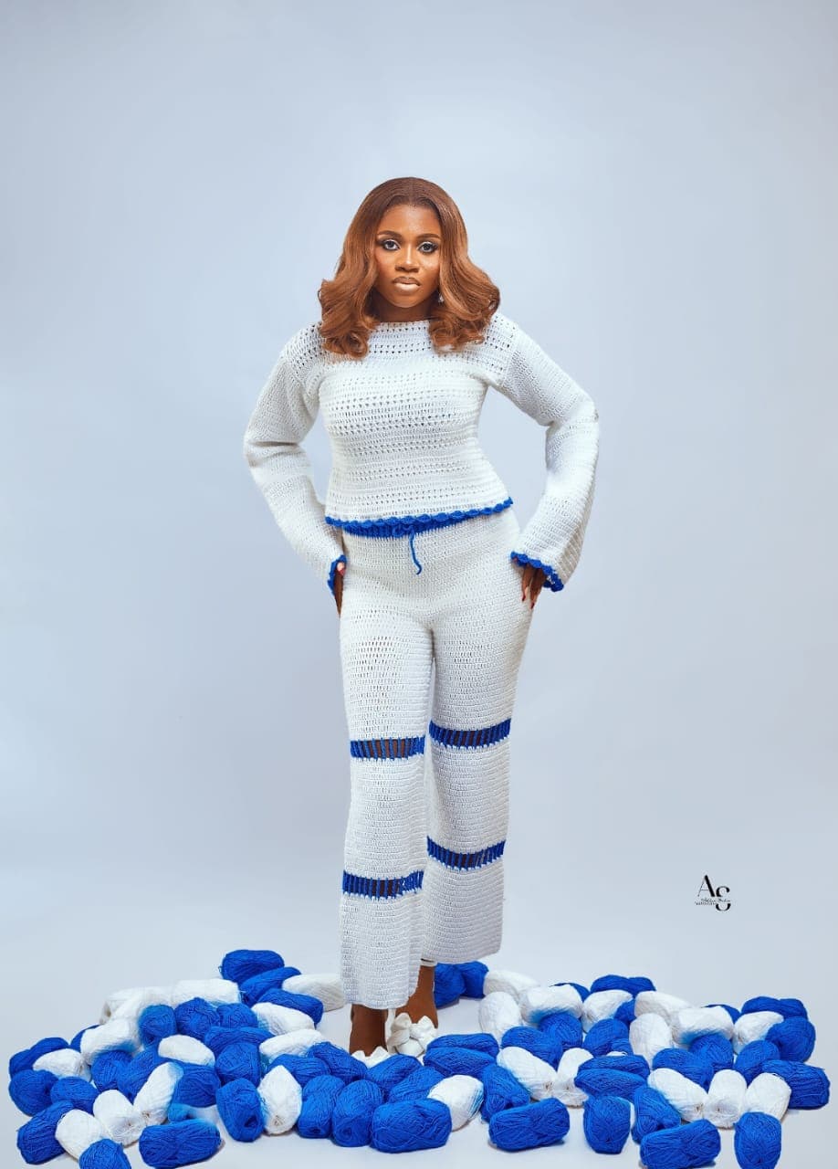 Double Crochet Two Piece(trouser and top) 