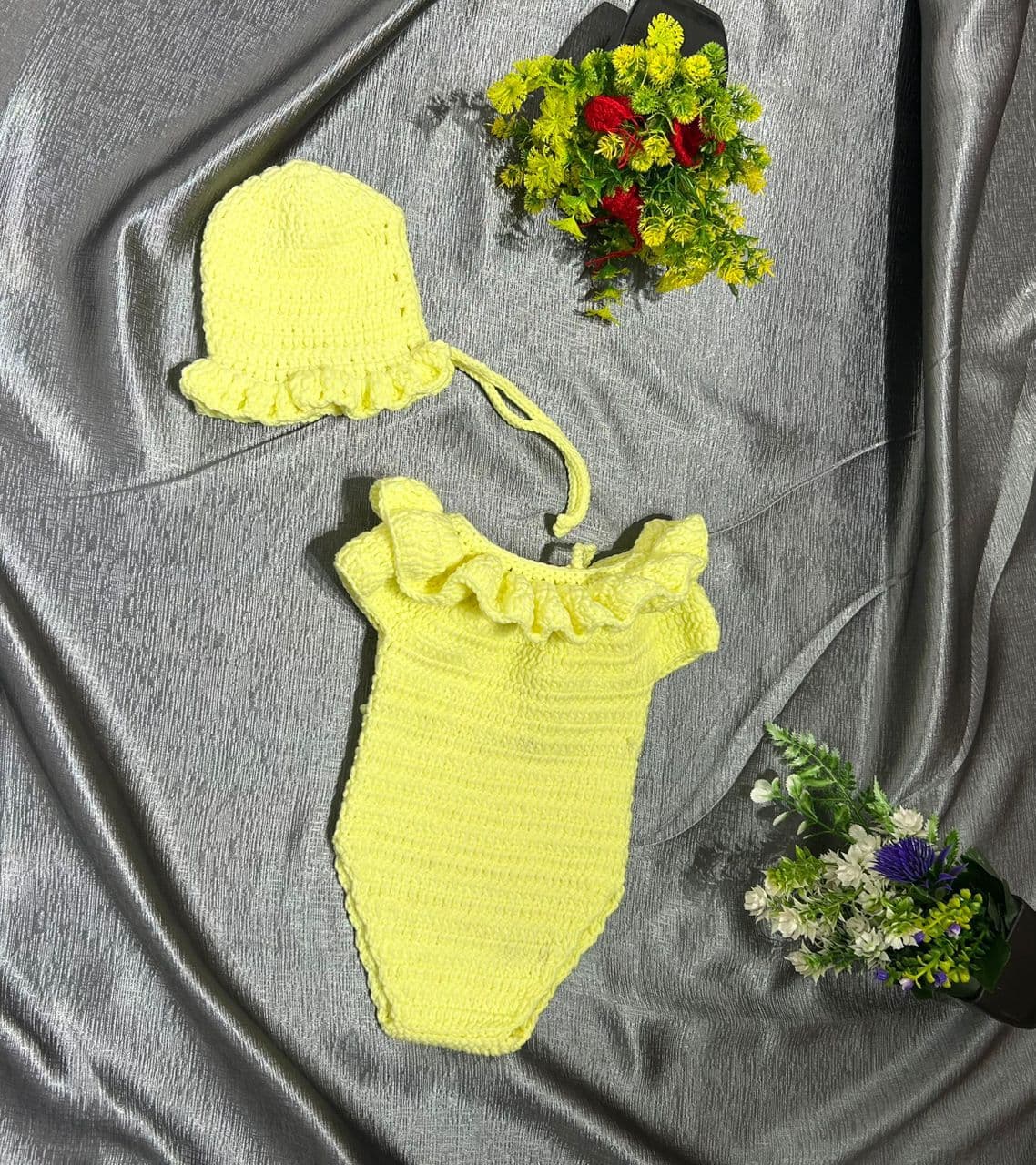 crochet baby romper